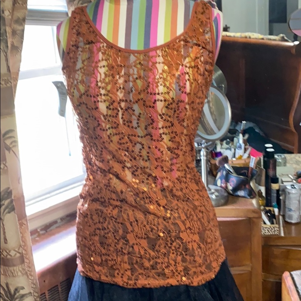 Buckle sequin tank